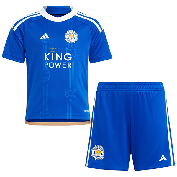 Leicester city home kids jersey soccer kit children first football mini shirt youth uniforms 2023-2024