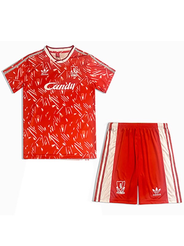 Liverpool casa bambini maglia retrò kit calcio bambini vintage prima maglia da calcio mini uniformi giovanili 1989-1991