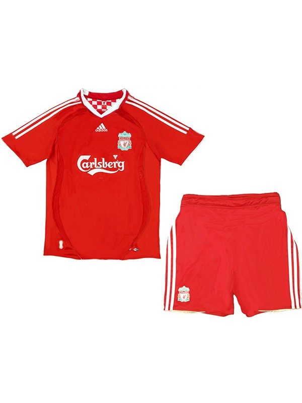 Liverpool maglia da calcio retrò per bambini kit da calcio per bambini prima maglia da calcio vintage divise giovanili 2008-2010