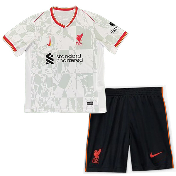 Liverpool third kids jersey soccer kit children 3rd football mini shirt youth uniforms 2024-2025