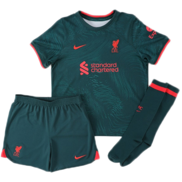 Liverpool third kids kit soccer children 3rd football mini shirt youth uniforms 2022-2023