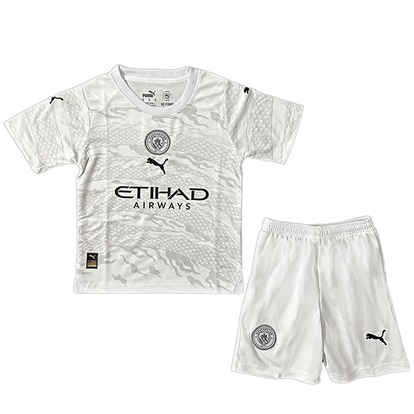 Manchester city kids jersey soccer kit children gary football mini shirt youth uniforms 2024-2025