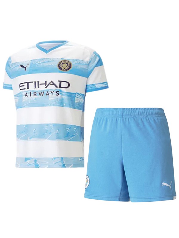 Manchester city special jersey kids kit children football mini shirt soccer youth uniforms 2022-2023