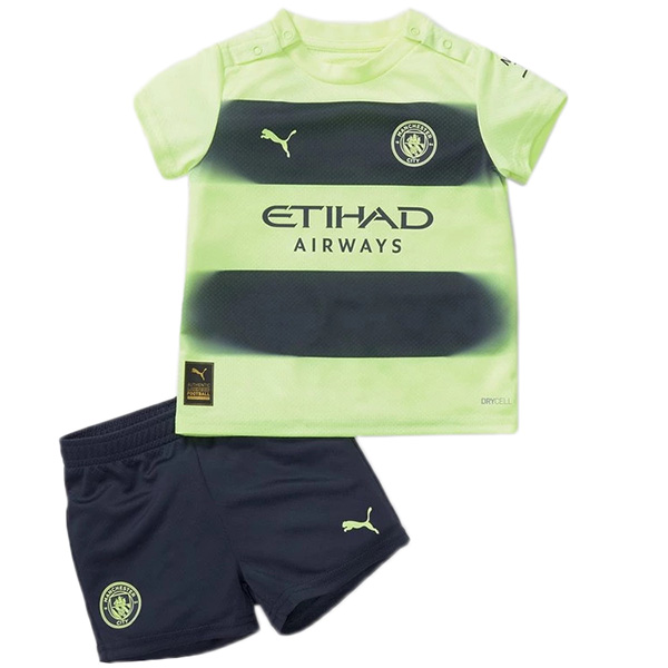 Manchester city third kids kit soccer children 3rd football mini shirt youth uniforms 2022-2023