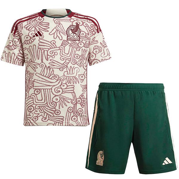 Mexico away kids kit soccer children second football mini shirt youth uniforms 2022 world cup