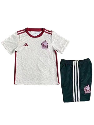 Mexico away kids kit soccer jersey children second football mini shirt youth uniforms 2022