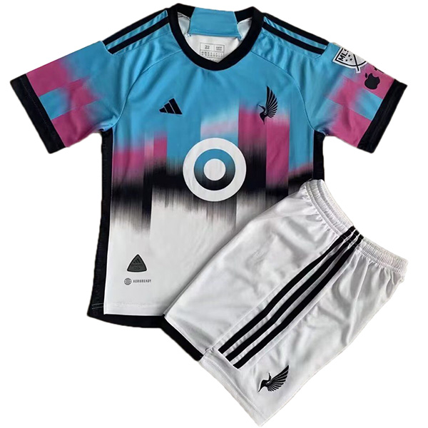 Minnesota united away kids jersey soccer kit children second football shirt mini youth uniforms 2023-2024