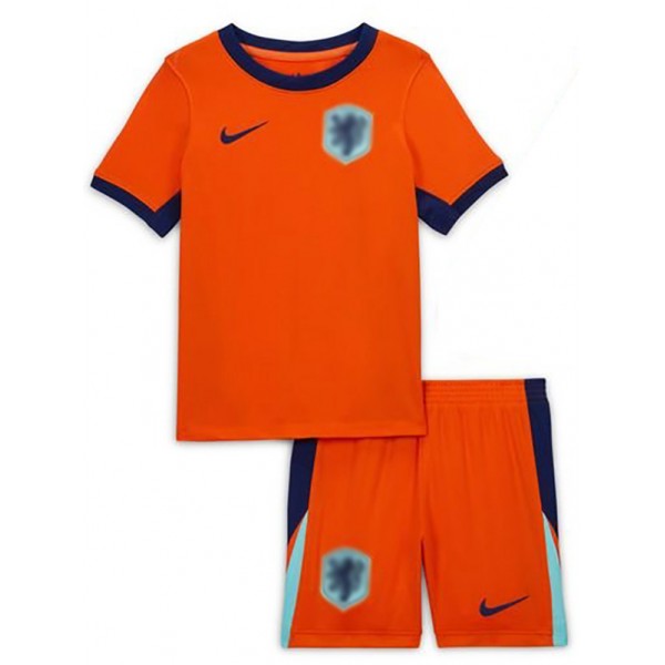 Nethlands home kids jersey soccer kit children first football mini shirt youth uniforms 2024