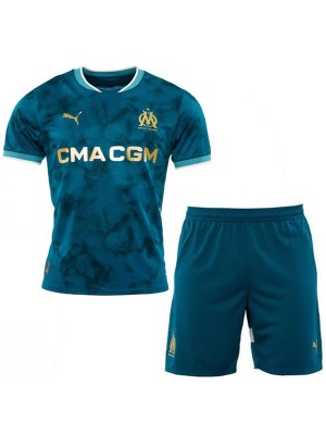 Olympique de Marseille away kids kit soccer jersey children second football mini shirt youth uniforms 2024-2025