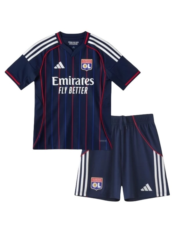 Olympique lyon kit da trasferta per bambini maglia da calcio per neonati seconda maglia da calcio per bambini divise giovanili 2025-2026
