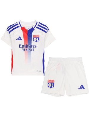 Olympique lyon home kids kit infant soccer jersey children first football mini shirt youth uniforms 2024-2025