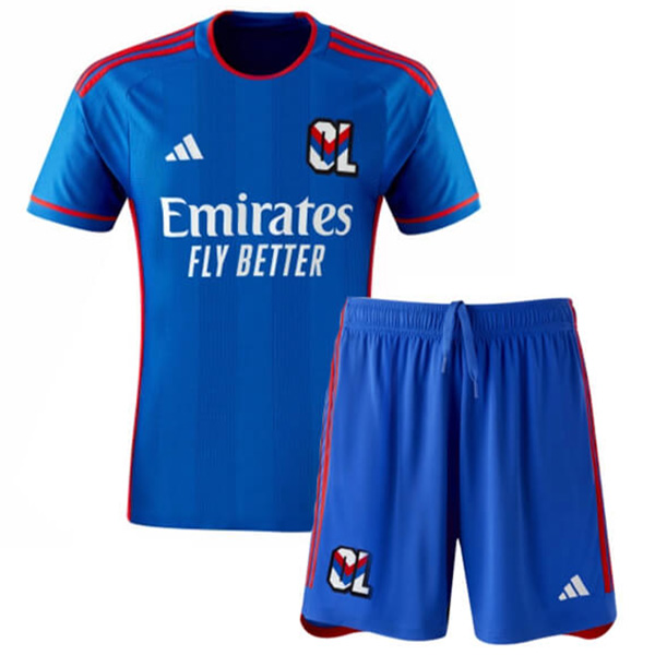 Olympique Lyonnais away kids jersey lyon soccer kit children second football mini shirt youth uniforms 2023-2024