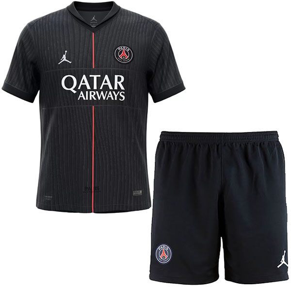 Paris saint-germain quarta maglia calcio bambini mini uniformi ragazzi 2025-2026