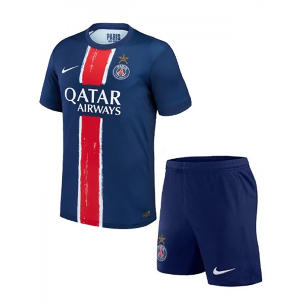 Paris saint-germain maglia da calcio per bambini champions of europe kit da calcio per bambini mini maglia da calcio per ragazzi uniformi 2024-2025