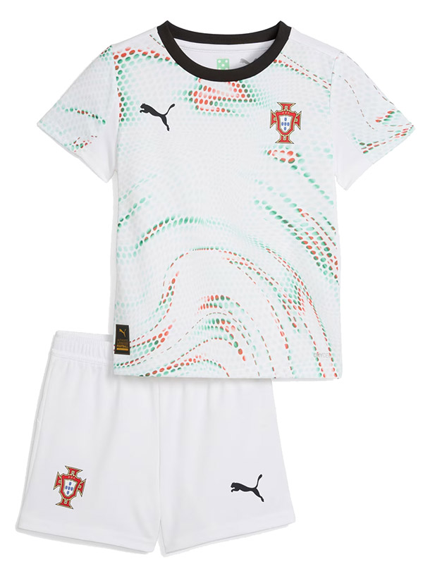 Portugal maglia da calcio per bambini in trasferta kit da calcio per bambini seconda maglia da calcio mini uniformi giovanili 2025-2026