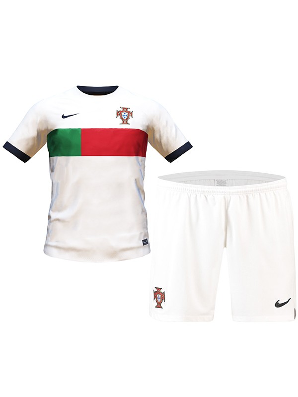 Portugal away kids kit soccer jersey children second football mini shirt 2022 world cup youth uniforms