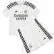 Real madrid home kids jersey soccer kit children first football shirt mini youth uniforms 2024-2025