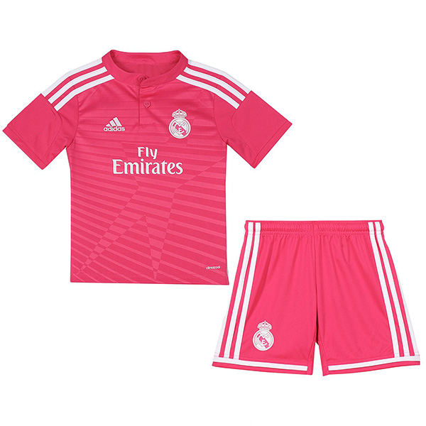 Real madrid kids away retro jersey soccer kit children second football mini shirt youth uniforms 2014-2015