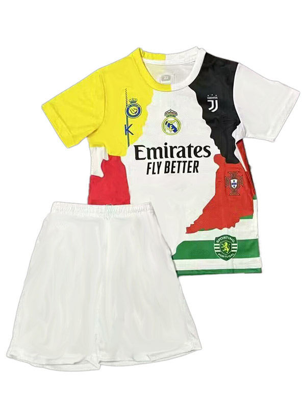 Real madrid maglia da calcio per bambini Ronaldo 7 Juventus, kit da calcio per bambini Manchester United mini maglia da calcio per ragazzi uniformi 2025-2026