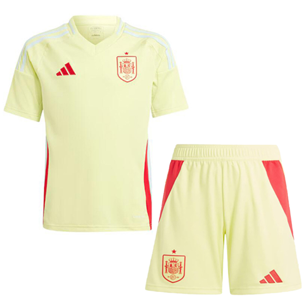 Spain away kids jersey soccer kit children second football shirt mini youth uniforms Euro 2024 cup