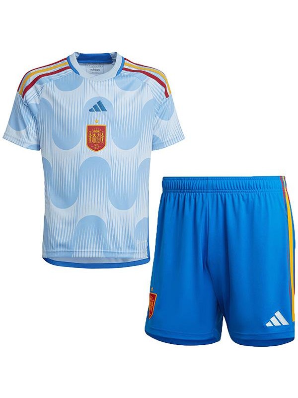 Spain away kids kit soccer children second football mini shirt youth uniforms 2022 world cup