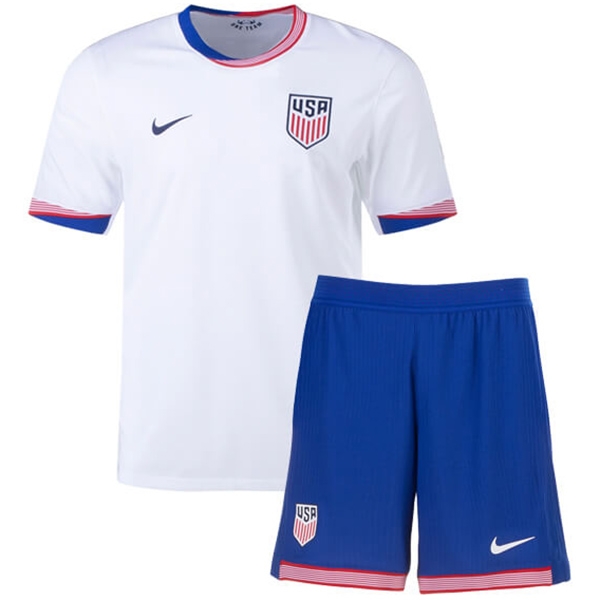 USA home kids jersey soccer kit children first football mini shirt youth uniforms 2024-2025