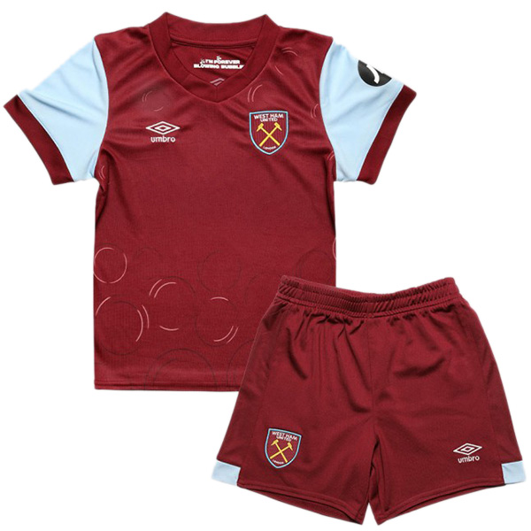 West ham home kids jersey soccer kit children first football mini shirt youth uniforms 2023-2024