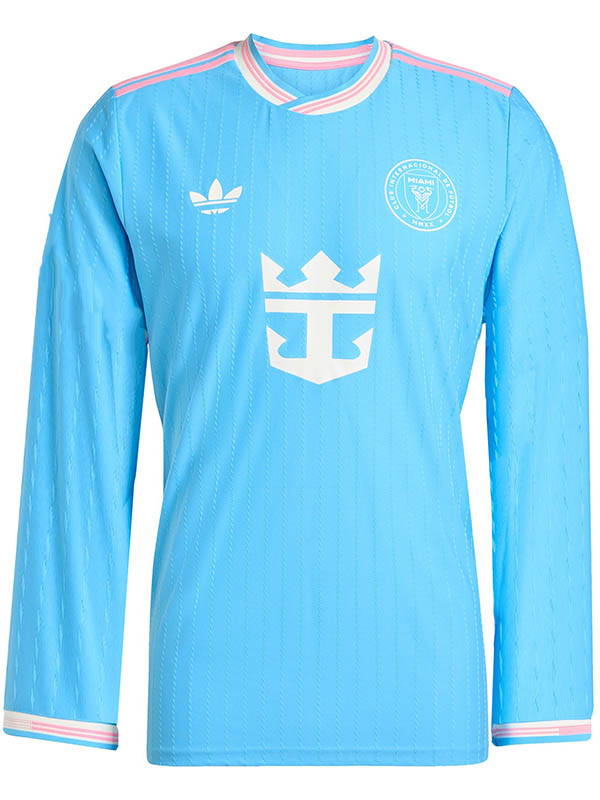 Inter miami terza maglia a maniche lunghe calcio uniforme uomo 3 ° abbigliamento sportivo calcio kit top camicia 2025-2026