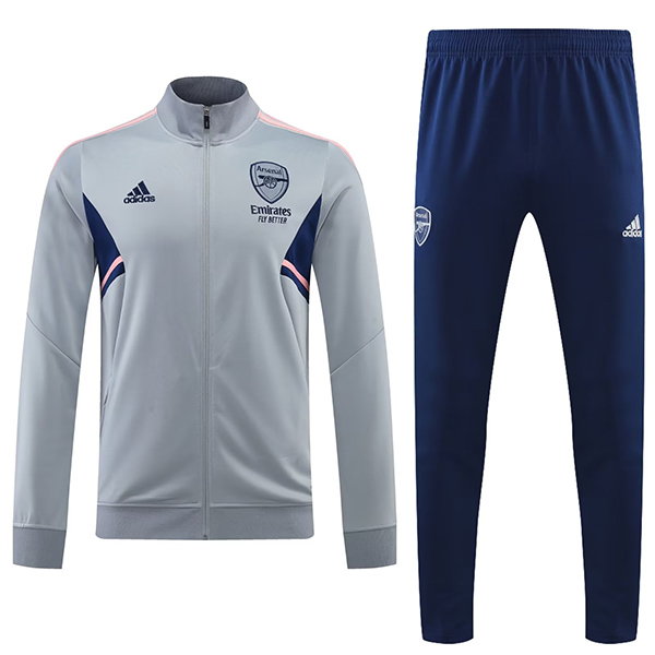 Arsenal jacket gray football sportswear tracksuit full zipper uniform men's training kit outdoor soccer coat 2022-2023