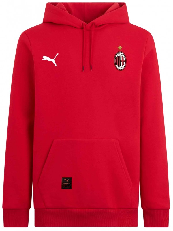 AC milan felpa con cappuccio giacca calcio abbigliamento sportivo tuta da uomo allenamento rosso kit esterno calcio cappotto 2025-2026