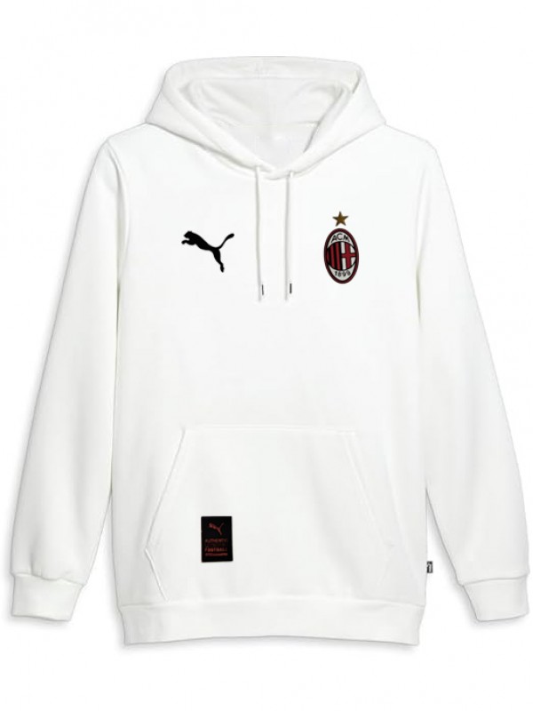 AC milan felpa con cappuccio giacca calcio abbigliamento sportivo tuta da uomo allenamento bianco kit esterno calcio cappotto 2025-2026