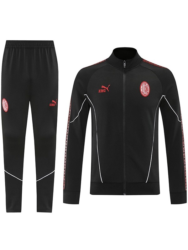 AC milan giacca tuta nera kit allenamento uomo 2025-2026