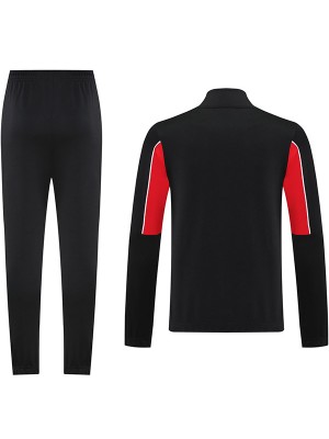 AC Milan giacca da calcio tuta sportiva nera rossa con cerniera intera uniforme da uomo kit da allenamento per esterni giacca da calcio 2025-2026