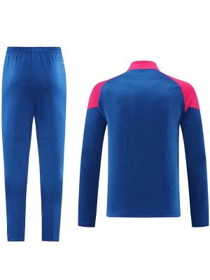 AC milan jacket football sportswear tracksuit full zipper men's navy training kit outdoor soccer coat 2024-2025