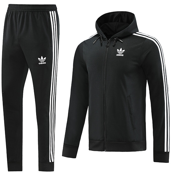 Adas hoodie jacket football sportswear tracksuit full zipper uniform men's training kit all black outdoor soccer coat 2023-2024