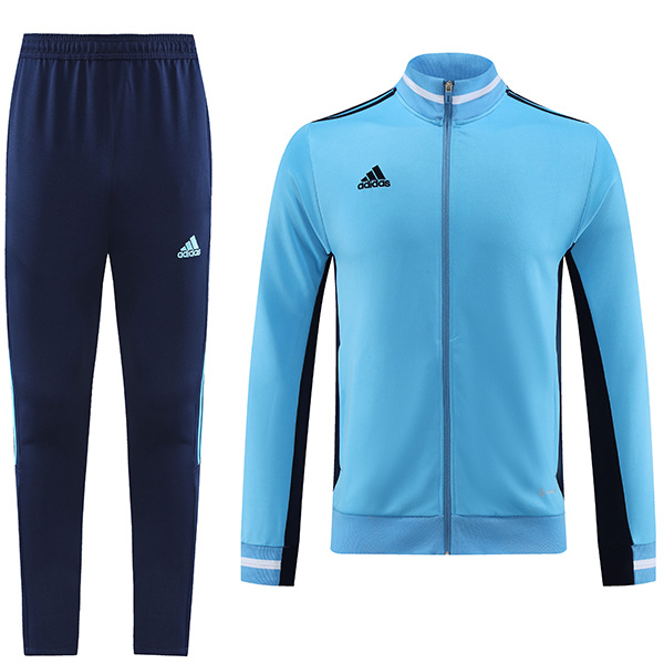 Adas jacket football blue sportswear tracksuit full zipper uniform men's skyblue training kit outdoor soccer coat 2023-2024