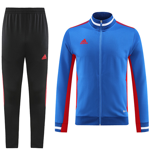 Add jacket men's outdoor uniform blue soccer tracksuit kit 2023-2024