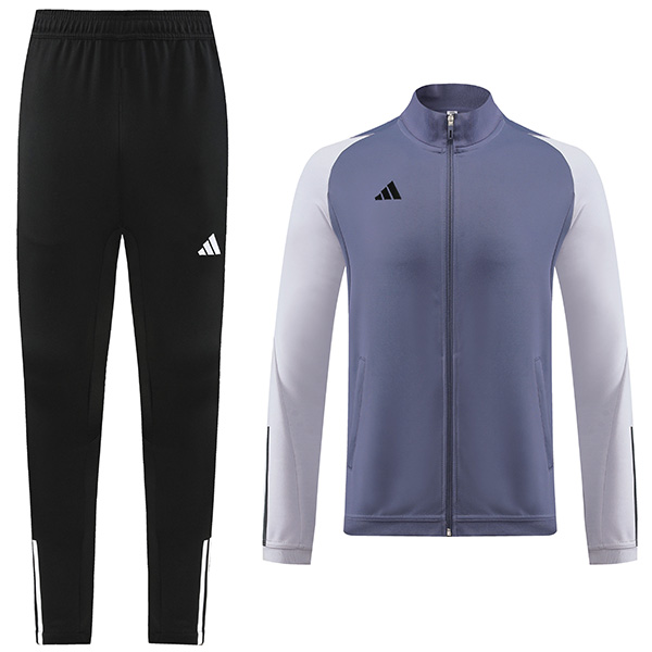 Adds jacket casual football sportswear tracksuit full zipper men's training kit athletic gray outdoor soccer coat 2023-2024