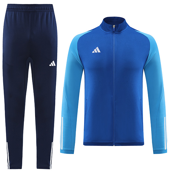 Adds jacket football sportswear tracksuit blue full zipper uniform men's training kit athletic outdoor soccer coat 2023-2024