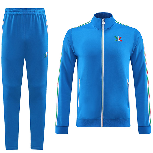 Adds jacket football sportswear tracksuit full zipper men's training kit athletic blue outdoor soccer coat 2023-2024