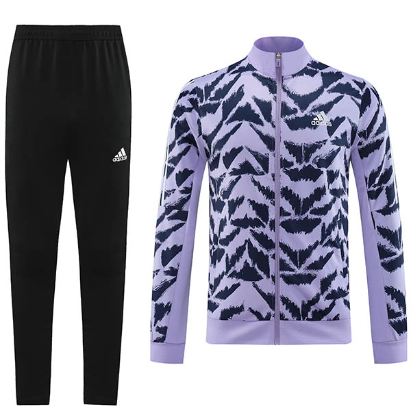 Adds jacket football sportswear tracksuit full zipper men's training kit athletic purple outdoor soccer coat 2023-2024
