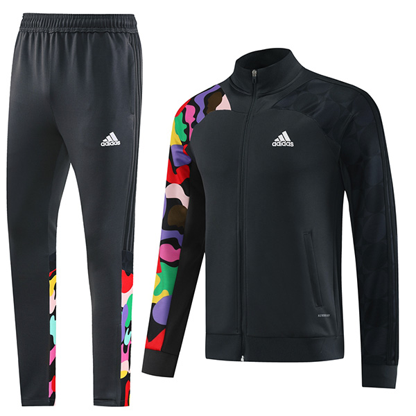 Adds jacket football sportswear tracksuit full zipper uniform men's training kit outdoor soccer black gray coat 2023-2024