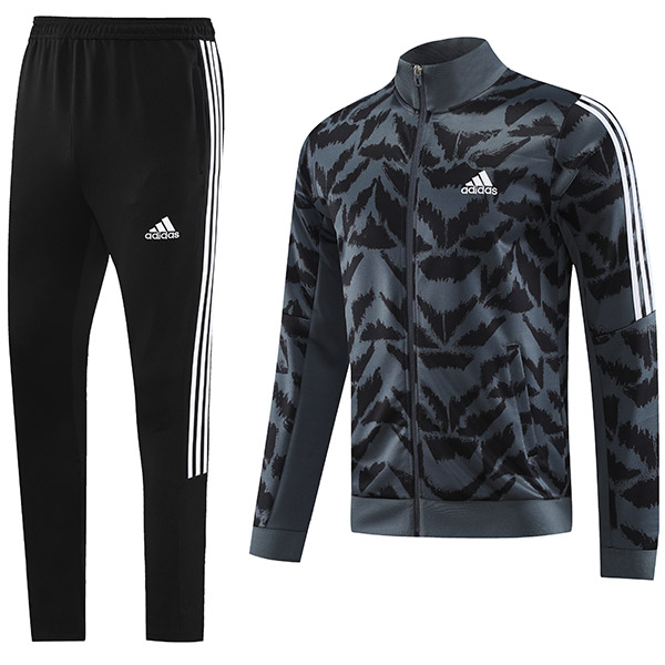 Ads jacket football sportswear tracksuit full zipper uniform men's training kit black outdoor soccer coat 2023-2024