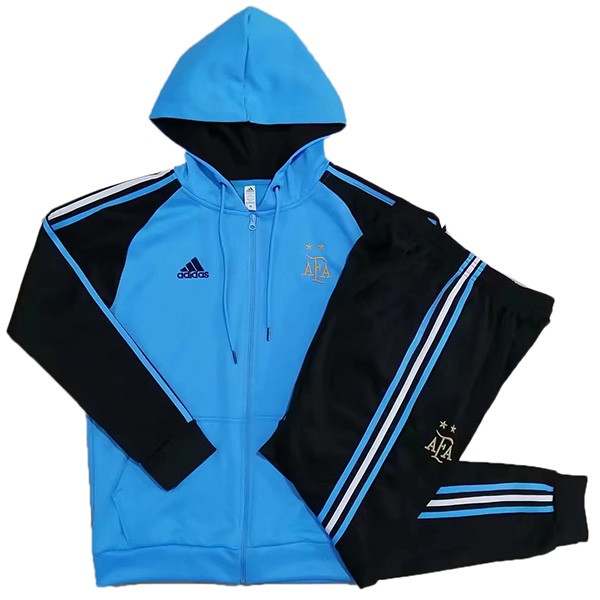 Argentina hoodie jacket football sportswear tracksuit blue uniform men's training jersey kit soccer coat 2022-2023