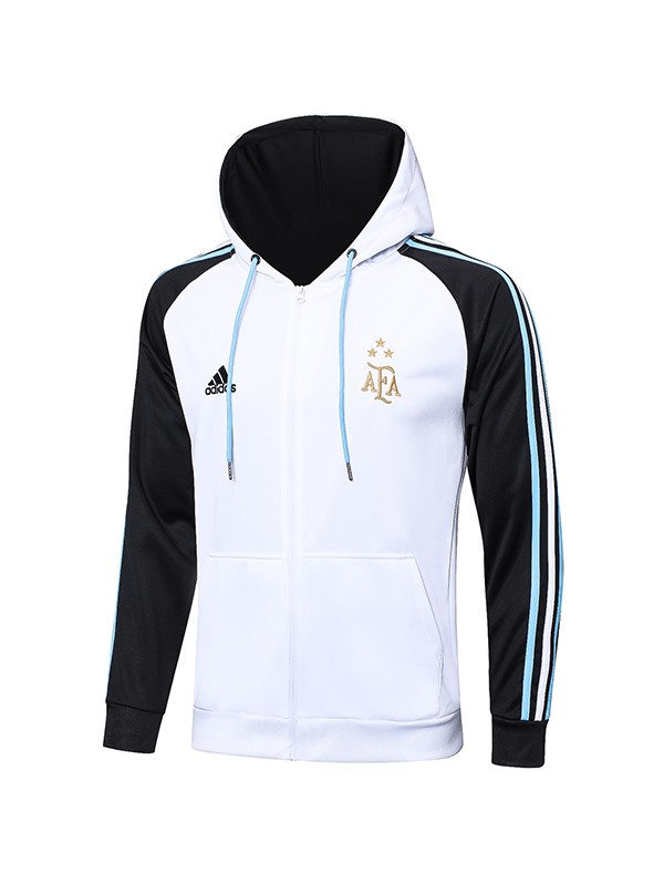 Argentina hoodie jacket football sportswear tracksuit white uniform men's training jersey kit soccer coat 2022-2023