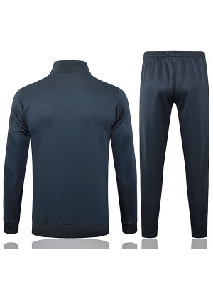 Argentina giacca da calcio abbigliamento sportivo tuta da ginnastica cerniera intera grigio scuro uniforme da allenamento per uomo giacca da calcio per esterni 2025-2026