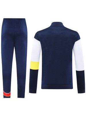 Arsenal giacca da calcio abbigliamento sportivo tuta da ginnastica cerniera intera uniforme da uomo blu navy e rosso kit da allenamento giacca da calcio per esterni 2025-2026