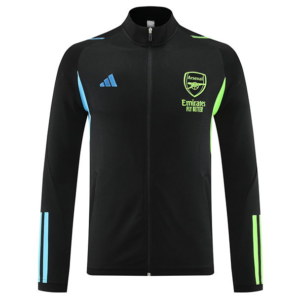 Arsenal jacket football sportswear tracksuit full zip uniform men's training kit black outdoor soccer coat 2023-2024
