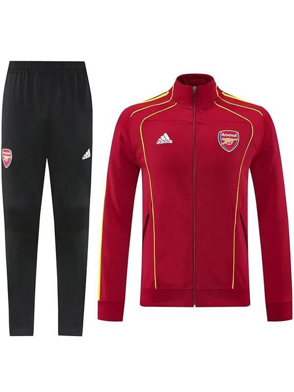 Arsenal giacca da calcio abbigliamento sportivo tuta da ginnastica cerniera intera da uomo rosso e nero kit da allenamento giacca da calcio per esterni 2025-2026