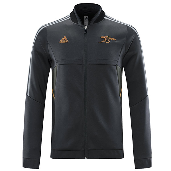 Arsenal jacket football sportswear tracksuit full zipper men's training kit gray outdoor soccer coat 2022-2023